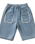 Lightweight Washed Denim Trousers