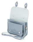 Leather Midi Satchel - Lilac Grey