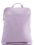 Lilac Soft Pebbled Leather Pocket Backpack - Brix + Bailey