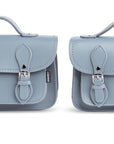 Handmade Leather Micro Satchel - Lilac Grey