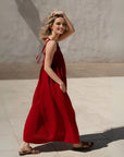Linen Ballade Dress in Lava Falls
