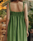 Linen Ballade Dress Foliage Green