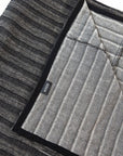 Linen and Cotton Bedcover in Black and Grey
