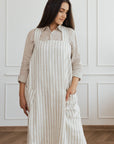 Linen Cross Back Apron