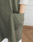 Linen Cross Back Apron
