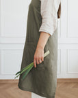 Linen Cross Back Apron