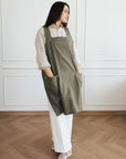 Linen Cross Back Apron