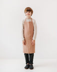 Linen Daily Apron for Kids in Cafe Creme