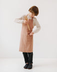 Linen Daily Apron for Kids in Cafe Creme