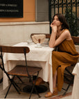 Linen Fugue Dress - Bronze