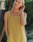 Linen Fugue Dress - Lemon Curry