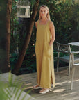 Linen Fugue Dress - Lemon Curry