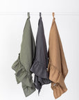 Linen Kitchen Towel with Ruffle Detail
