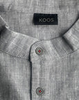 Linen Men's Dress - Blue / Gray