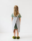 Light Grey Linen Apron for Young Bakers