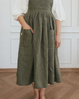 Retro Linen Apron with Adjustable Straps