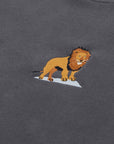 Unisex Lion Sweatshirt in Anthracite