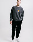 Unisex Lion Sweatshirt in Anthracite