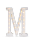 Letter M Lamp with Warm LED Glow