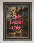 Live Laugh Love Quote Framed Poster