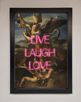Live Laugh Love Quote Framed Poster