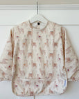 Long Sleeved Baby Bib - Alpacas