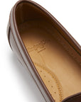 Women's Penny Loafers Leather Sole, brown leather