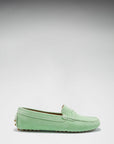 Women's Penny Driving Loafers, lagoon green suede
