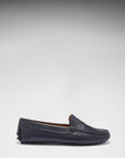Women's Penny Driving Loafers, navy blue leather