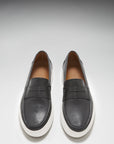Slip-on Sneaker Loafers, black leather