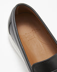 Slip-on Sneaker Loafers, black leather