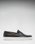 Slip-on Sneaker Loafers, black leather