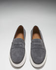Slip-on Sneaker Loafers, slate grey suede