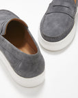 Slip-on Sneaker Loafers, slate grey suede