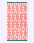 Lobsters Organic Cotton Towels (Pink)
