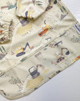 Long Sleeved Baby Bib - Digger Land Print