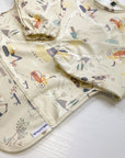 Long Sleeved Baby Bib - Digger Land Print