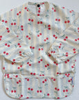 Long Sleeved Baby Bib - Cherry Stripe