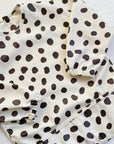 Long Sleeved Baby Bib - Spotty print