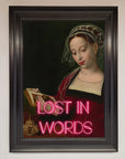 Lost In Words Medieval Framed Poster