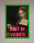 Lost In Words Medieval Framed Poster