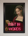 Lost In Words Medieval Framed Poster