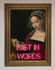 Lost In Words Medieval Framed Poster