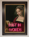 Lost In Words Medieval Framed Poster