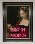 Lost In Words Medieval Framed Poster
