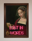 Lost In Words Medieval Framed Poster