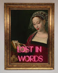 Lost In Words Medieval Framed Poster