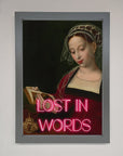 Lost In Words Medieval Framed Poster