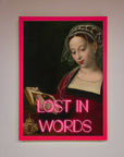 Lost In Words Medieval Framed Poster