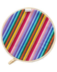 Luxury rainbow chef pad for Aga range cooker, premium heat-resistant hob cover, handmade UK recycled cotton, stylish and functional by Maison Elhoria at brixbailey.com